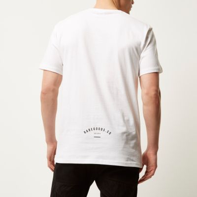White RAREGOODS.CO brand print t-shirt